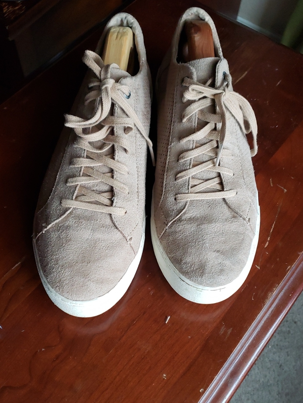 Toms Men's Suede Lace-Up Sneakers in Taupe